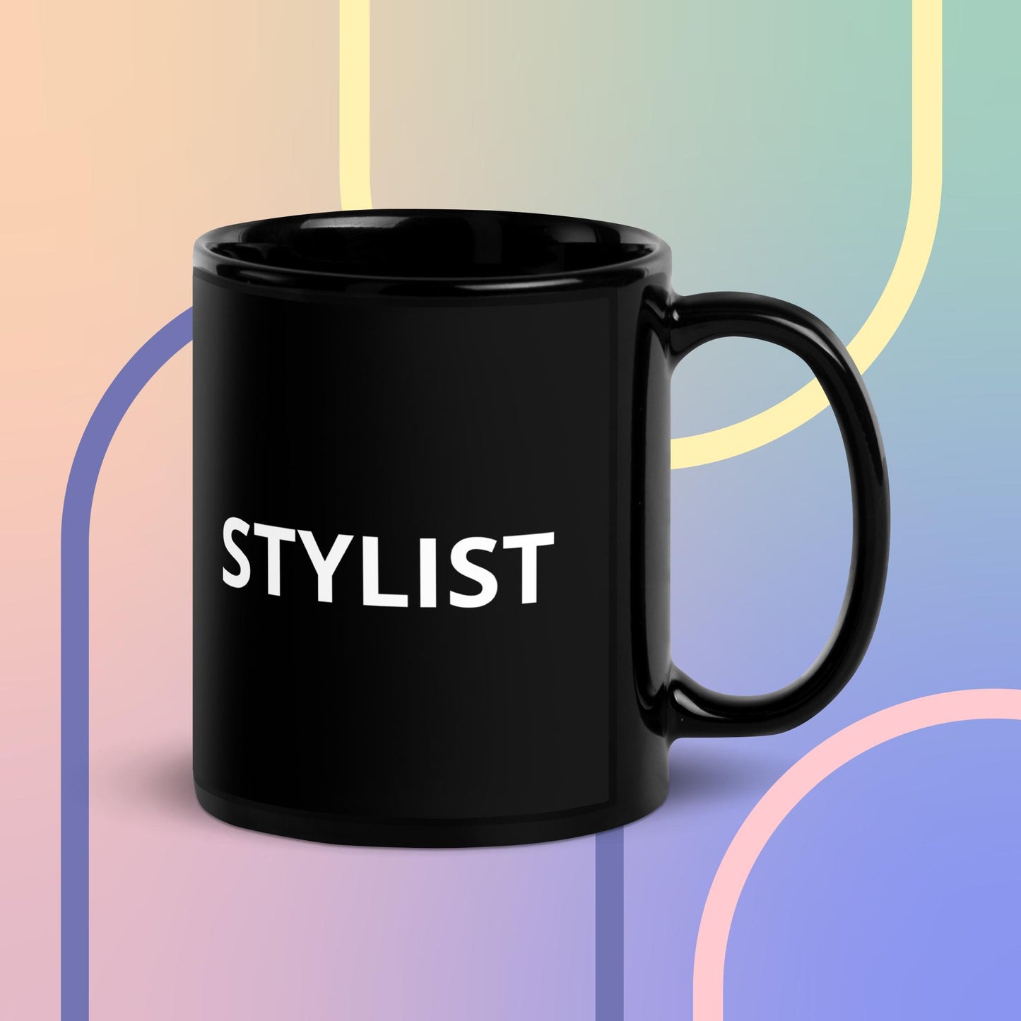 Stylist | Black Glossy Mug