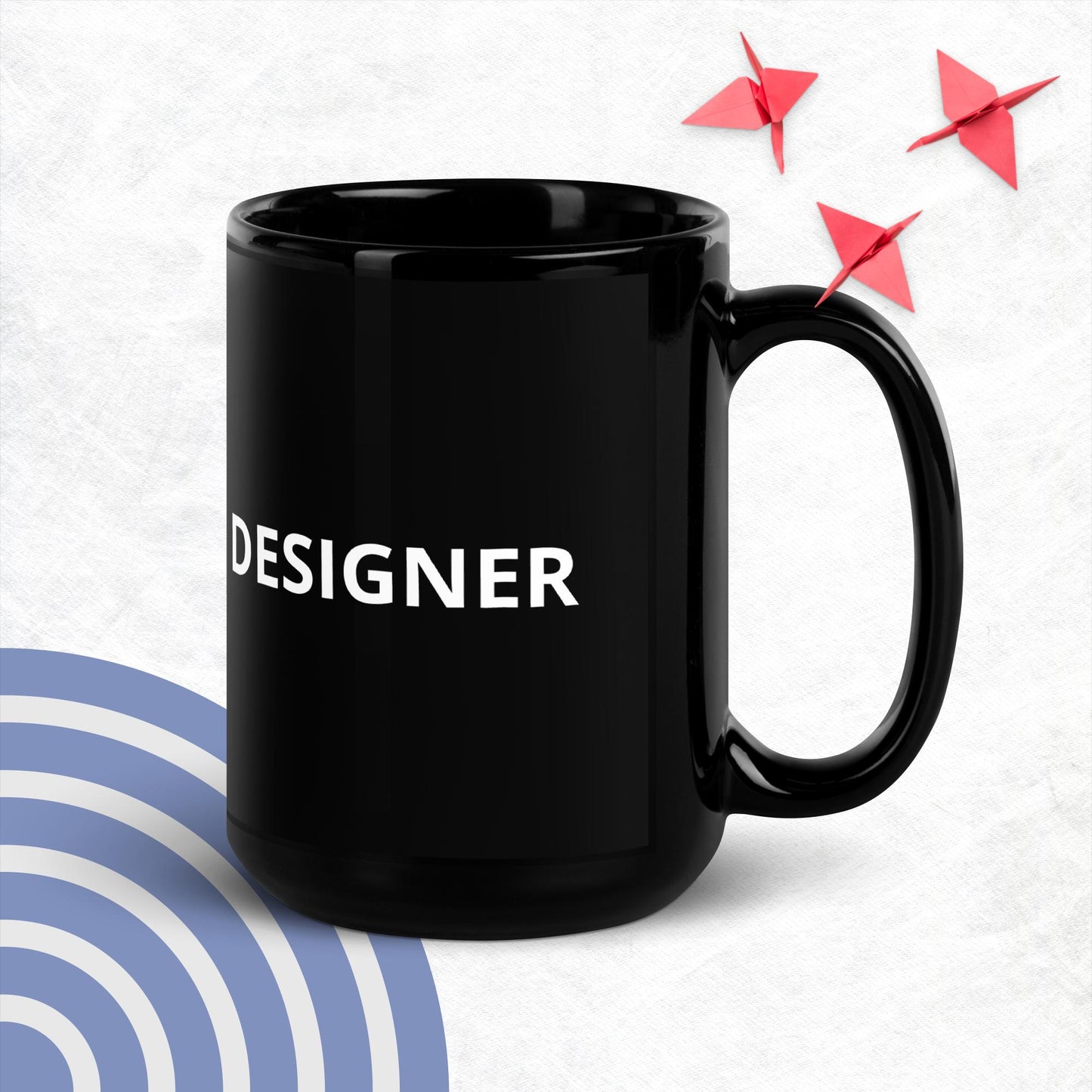 Designer | Black Glossy Mug